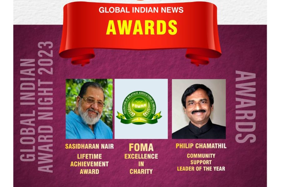 സ്വാന്തനത്തിന്റെ കരസ്പര്‍ശമായ ഫോമയ്ക്ക് ആദരവുമായി ഗ്ലോബല്‍ ഇന്ത്യന്‍ ന്യൂസ്