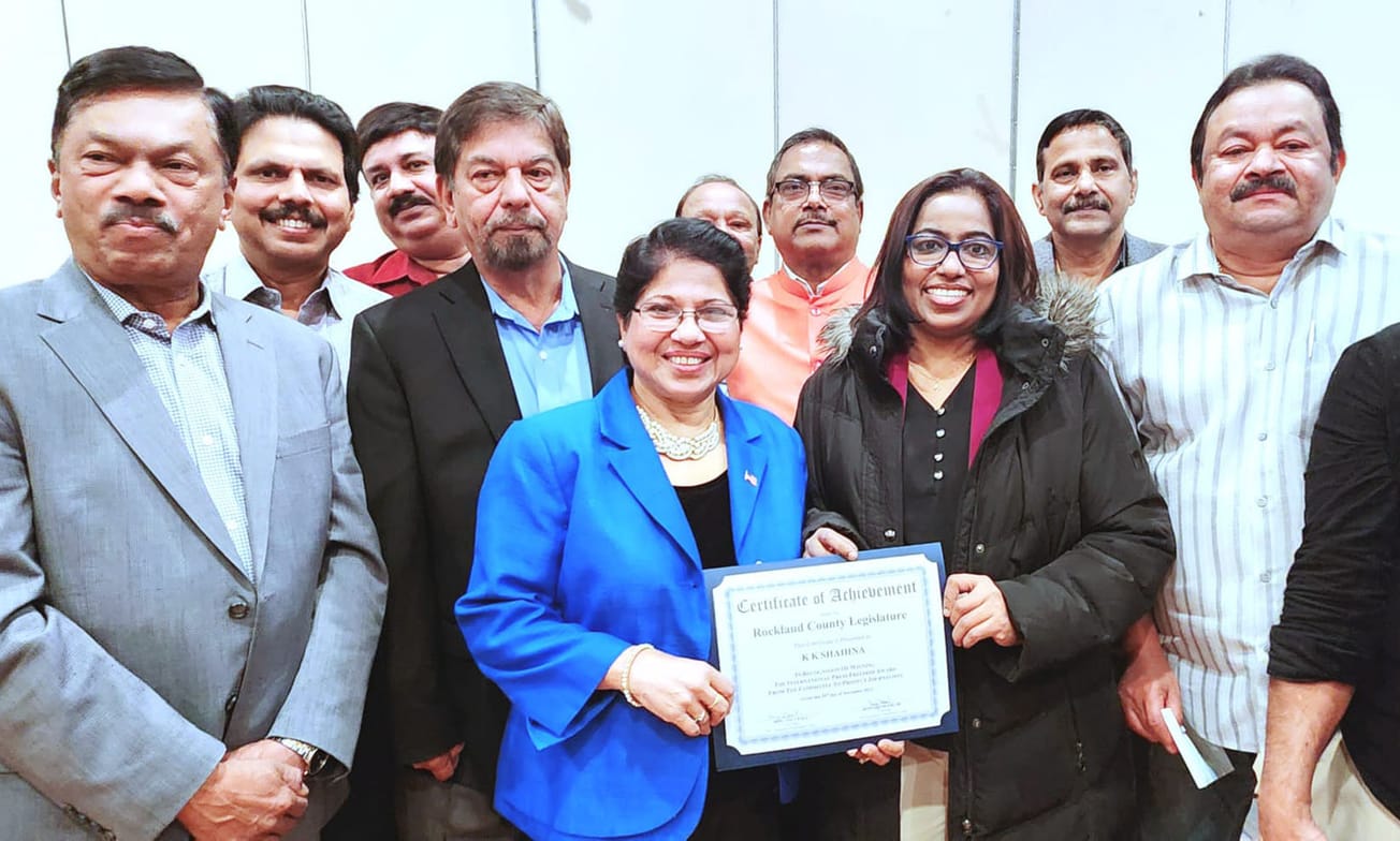 പ്രസ് ഫ്രീഡം പുരസ്‌കാരം നേടിയ കെ.കെ. ഷാഹിനക്ക് ഐ.പി.സി.എൻ.എ. സ്വീകരണം നൽകി