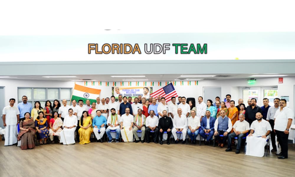ഫ്ലോറിഡാ യൂ ഡി എഫ് ചാണ്ടി ഉമ്മനു വൻ വരവേൽപ്പ് നൽകി