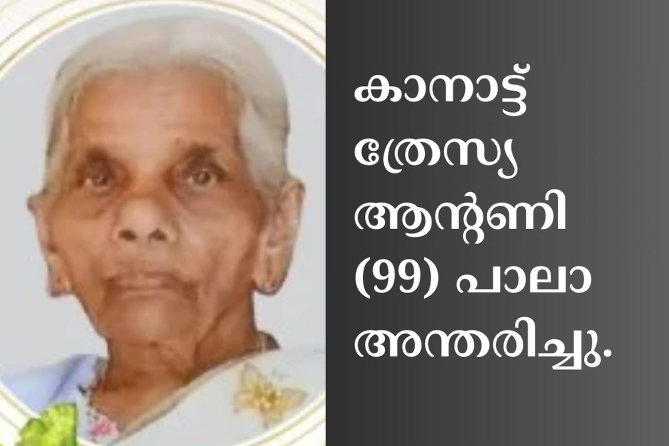 കാനാട്ട് ത്രേസ്യ ആന്റണി (99) പാലാ അന്തരിച്ചു.