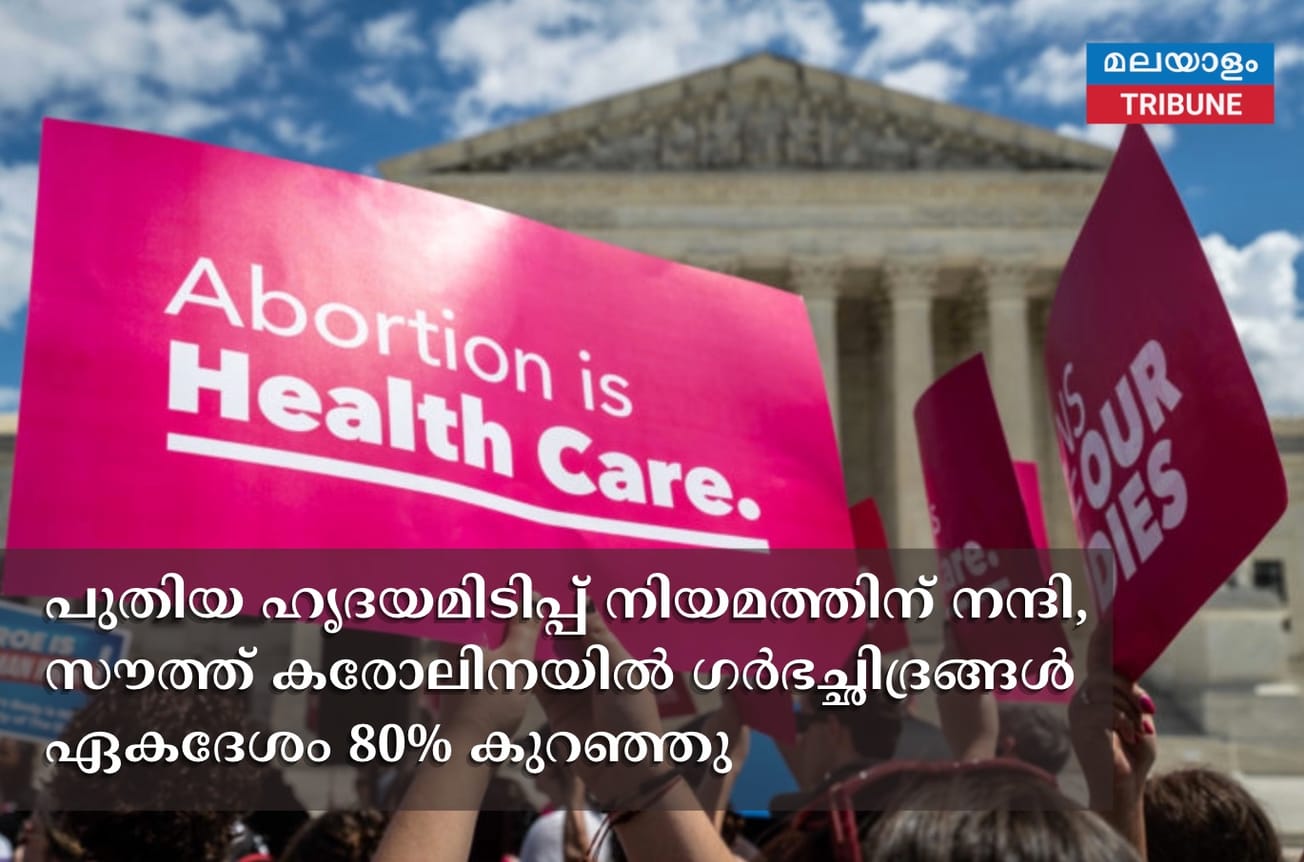 പുതിയ ഹൃദയമിടിപ്പ് നിയമത്തിന് നന്ദി, സൗത്ത് കരോലിനയിൽ ഗർഭച്ഛിദ്രങ്ങൾ ഏകദേശം 80% കുറഞ്ഞു