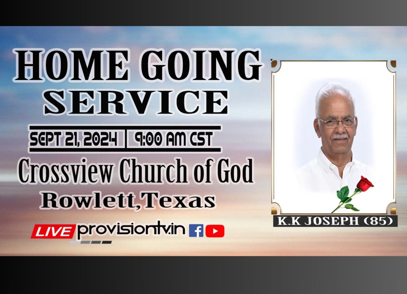 കെ.കെ. ജോസഫ് (തങ്കച്ചൻ-85) ഡാളസിൽ അന്തരിച്ചു