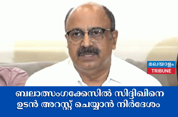 ബലാത്സംഗക്കേസിൽ സിദ്ദിഖിനെ ഉടൻ അറസ്റ്റ് ചെയ്യാൻ നിർദേശം
