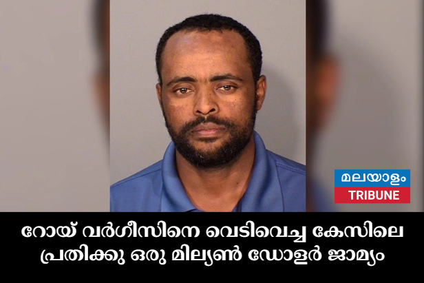 റോയ് വർഗീസിനെ വെടിവെച്ച കേസിലെ പ്രതിക്കു ഒരു മില്യൺ ഡോളർ ജാമ്യം