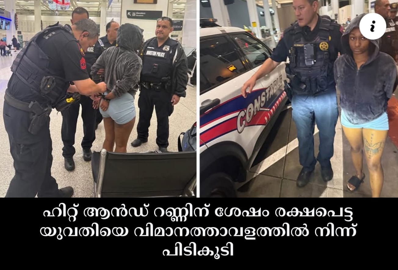 ഹിറ്റ് ആൻഡ് റണ്ണിന് ശേഷം രക്ഷപെട്ട യുവതിയെ വിമാനത്താവളത്തിൽ നിന്ന് പിടികൂടി