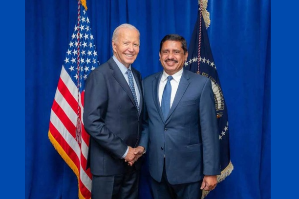 പ്രസിഡന്റ് ബൈഡൻ പങ്കെടുത്ത യോഗത്തിൽ തമ്പി പോത്തൻ കാവുങ്കലും