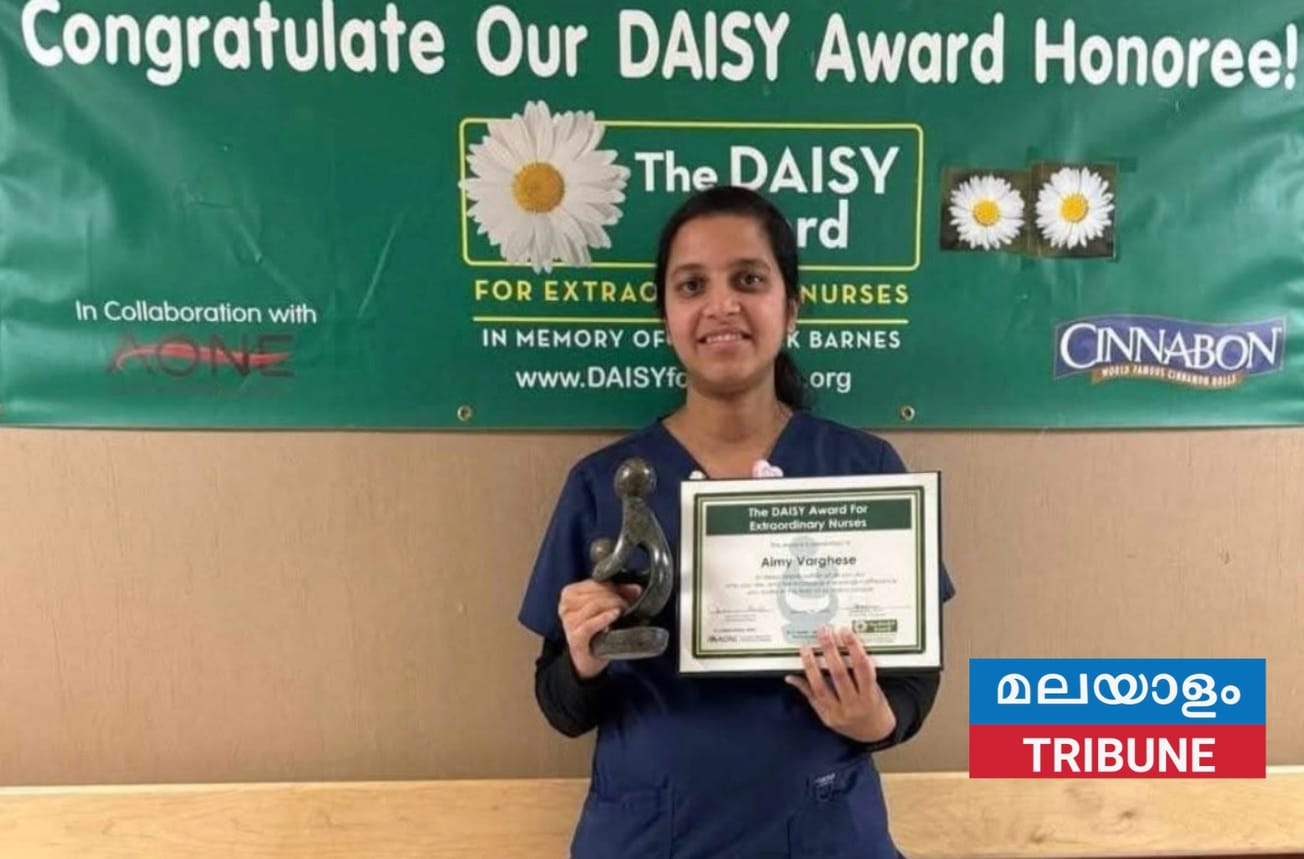 എലിവേറ്ററിൽ കുടുങ്ങിയ "വെന്റിലേറ്റർ രോഗിയെ" സഹായിച്ച മലയാളി നഴ്സിന് അംഗീകാരം
