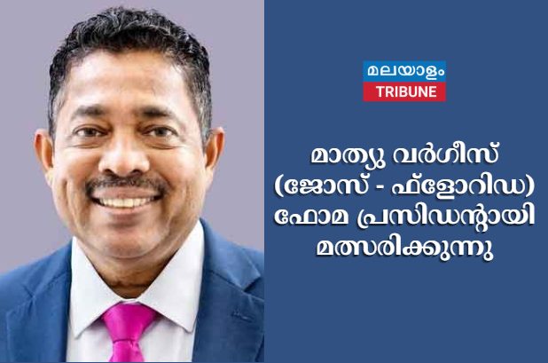 മാത്യു വർഗീസ് (ജോസ് -ഫ്‌ളോറിഡ) ഫോമ പ്രസിഡന്റായി മത്സരിക്കുന്നു