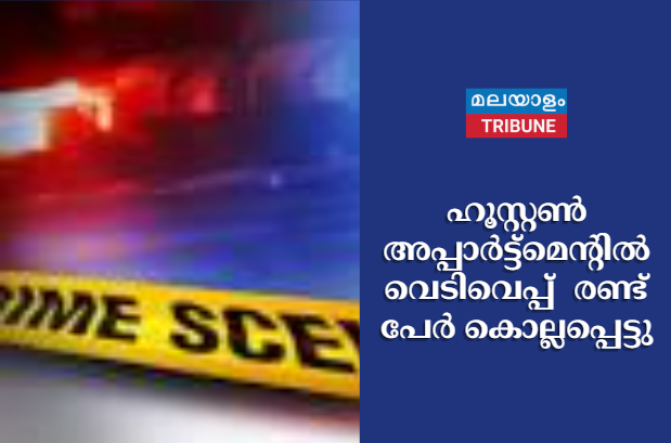 ഹൂസ്റ്റൺ അപ്പാർട്ട്മെന്റിൽ വെടിവെപ്പ്  രണ്ട് പേർ കൊല്ലപ്പെട്ടു