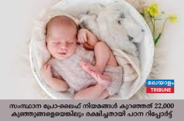 സംസ്ഥാന പ്രോ-ലൈഫ് നിയമങ്ങൾ കുറഞ്ഞത് 22,000 കുഞ്ഞുങ്ങളെയെങ്കിലും രക്ഷിച്ചതായി പഠന റിപ്പോർട്ട്
