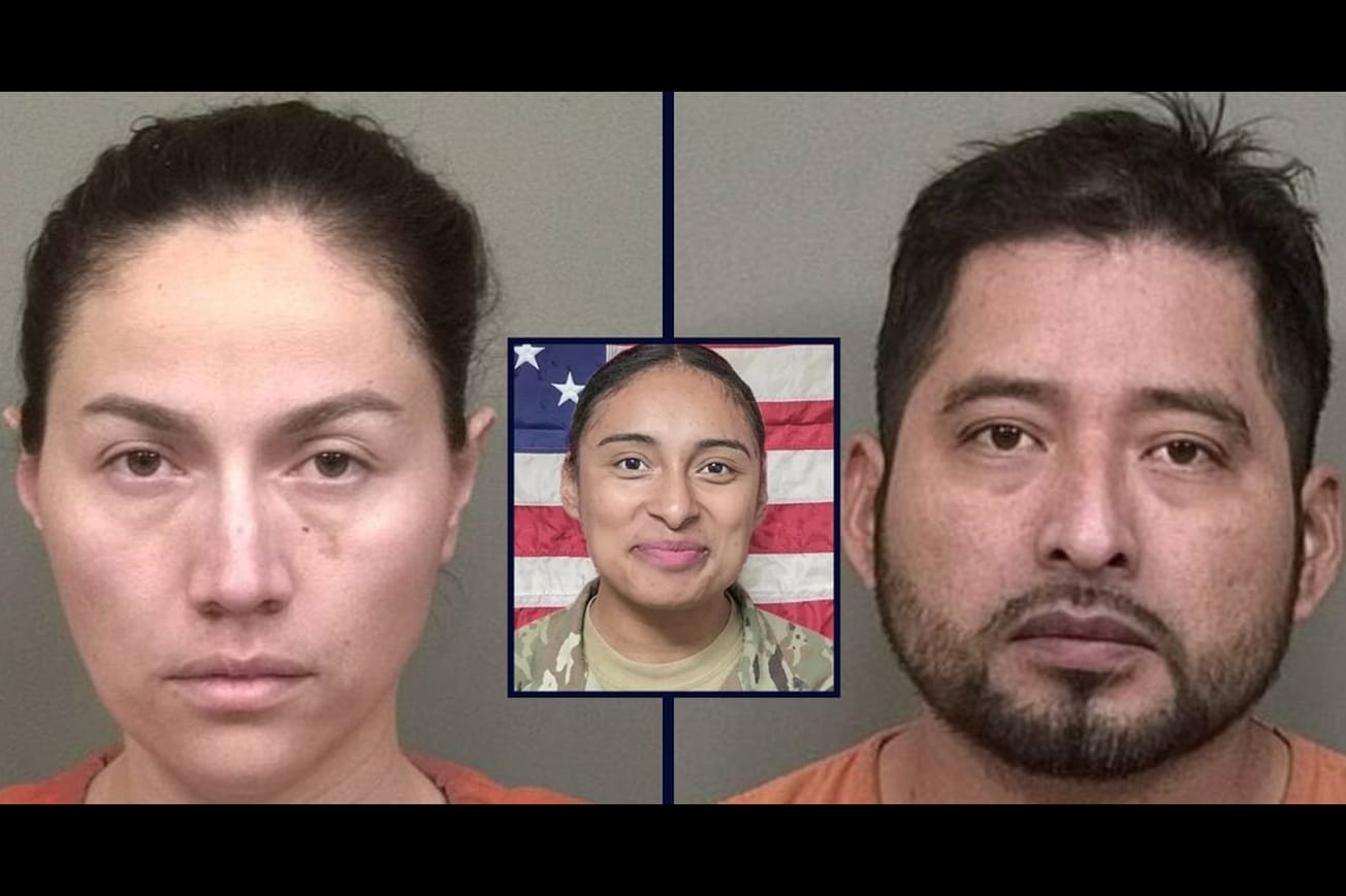 മെസ്‌ക്വിറ്റ് പട്ടാളക്കാരിയെ 68 തവണ കുത്തി കൊല്ലപ്പെടുത്തിയ ഭർത്താവും സ്ത്രീയും അറസ്റ്റിൽ