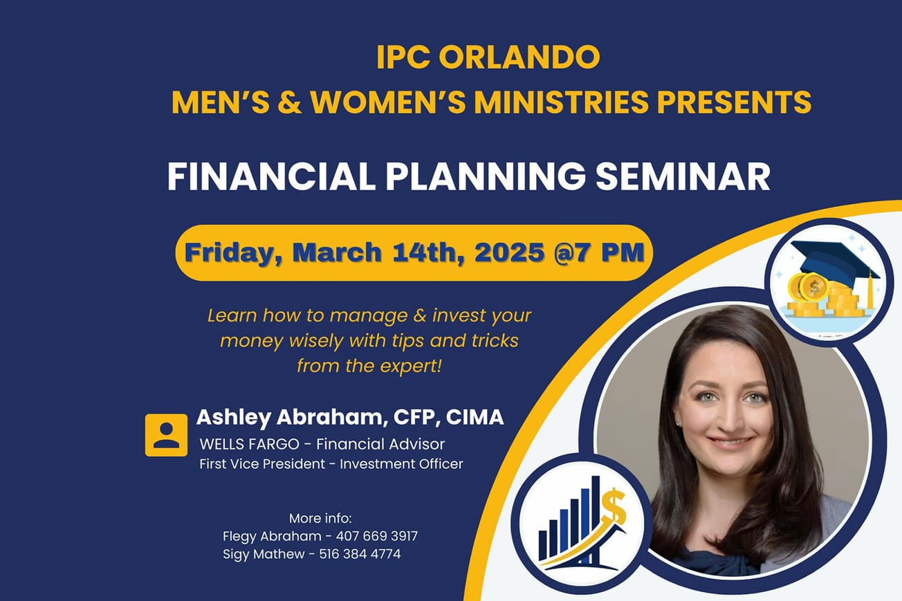 ഫിനാൻഷ്യൽ പ്ലാനിങ് സൗജന്യ സെമിനാർ ഒർലാന്റോയിൽ