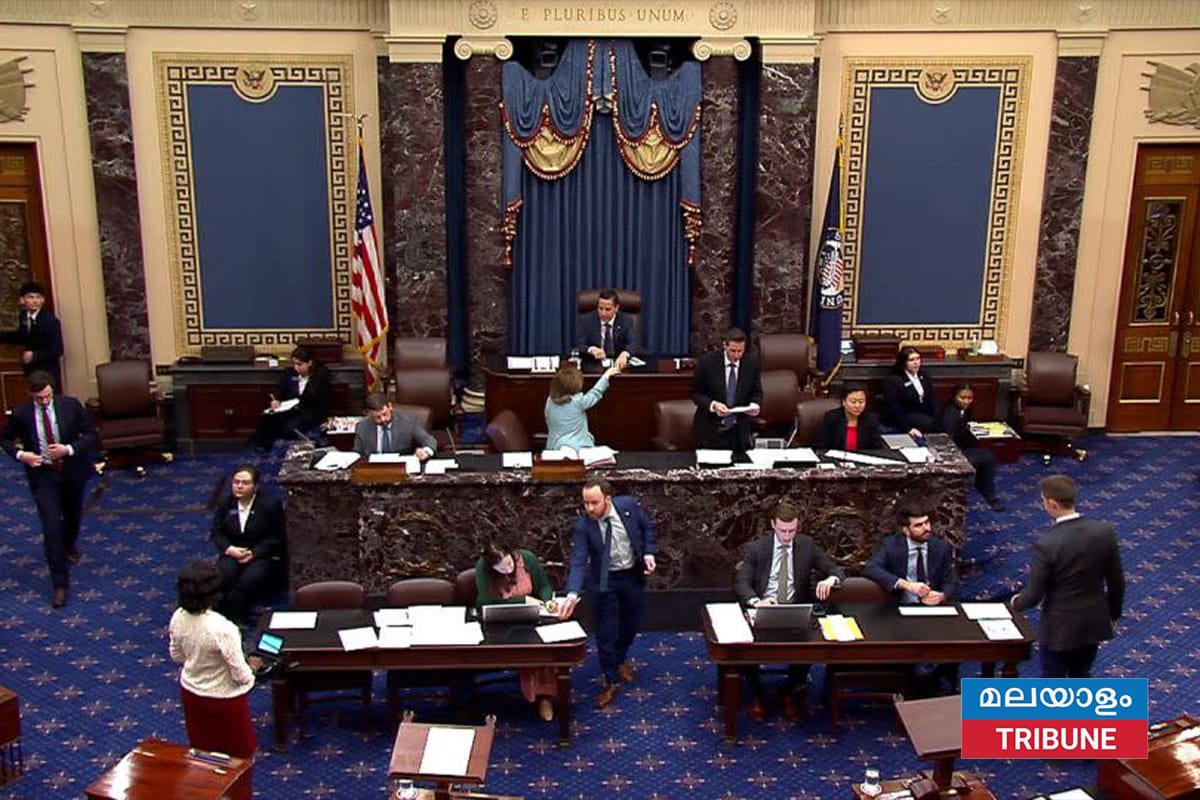 ട്രംപിന്റെ വ്യാപാര നയത്തെ വിമർശിക്കാനുള്ള ഉഭയകക്ഷി ശ്രമം വൈസ് പ്രസിഡന്റിന്റെ കാസ്റ്റിംഗ് വോട്ട് പരാജയപ്പെടുത്തി