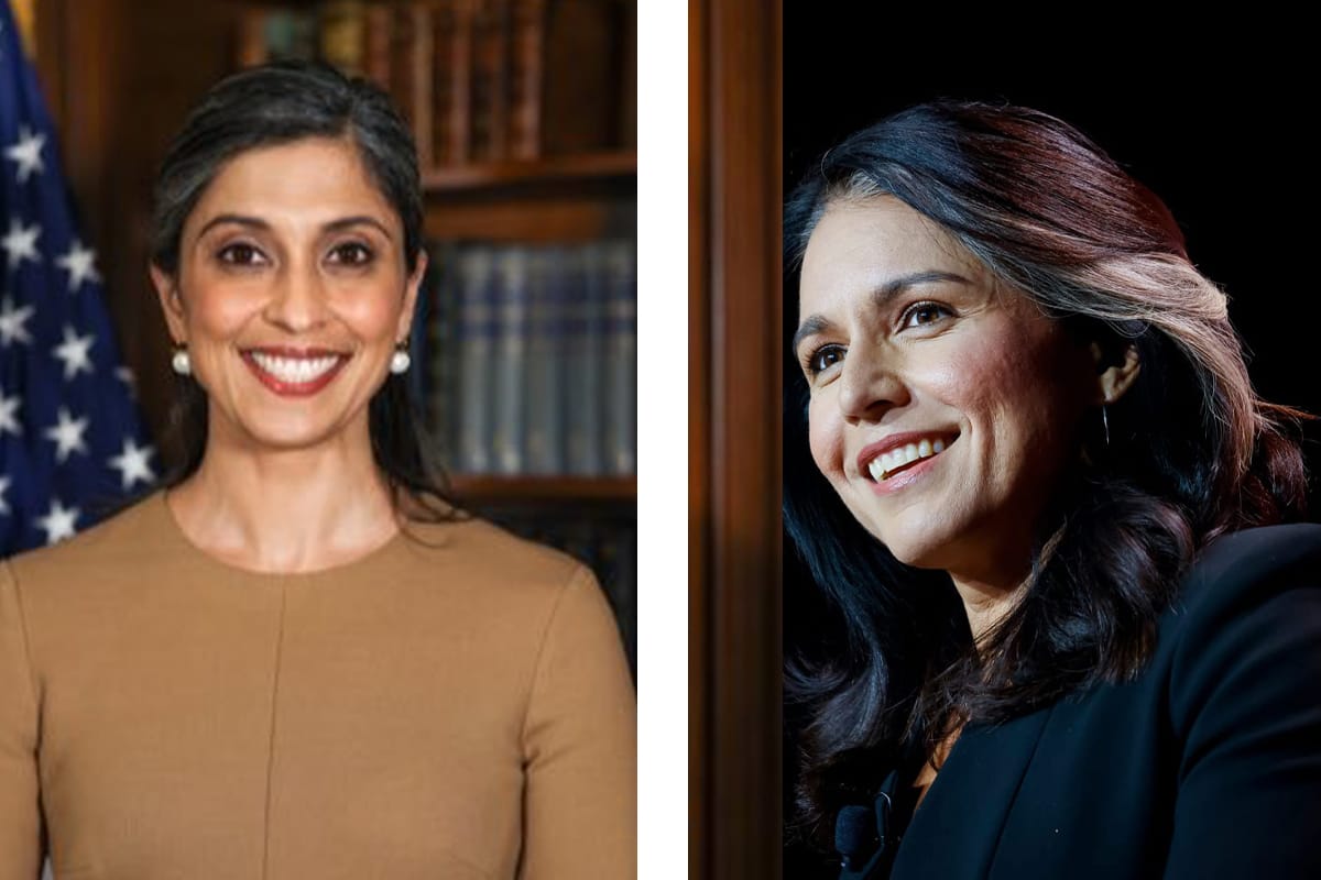 പൈതൃക മാസ പ്രഖ്യാപനത്തിൽ ഉഷ വാൻസിനെയും തുൾസി ഗബ്ബാർഡിനെയും ആദരിച്ചു ട്രംപ്