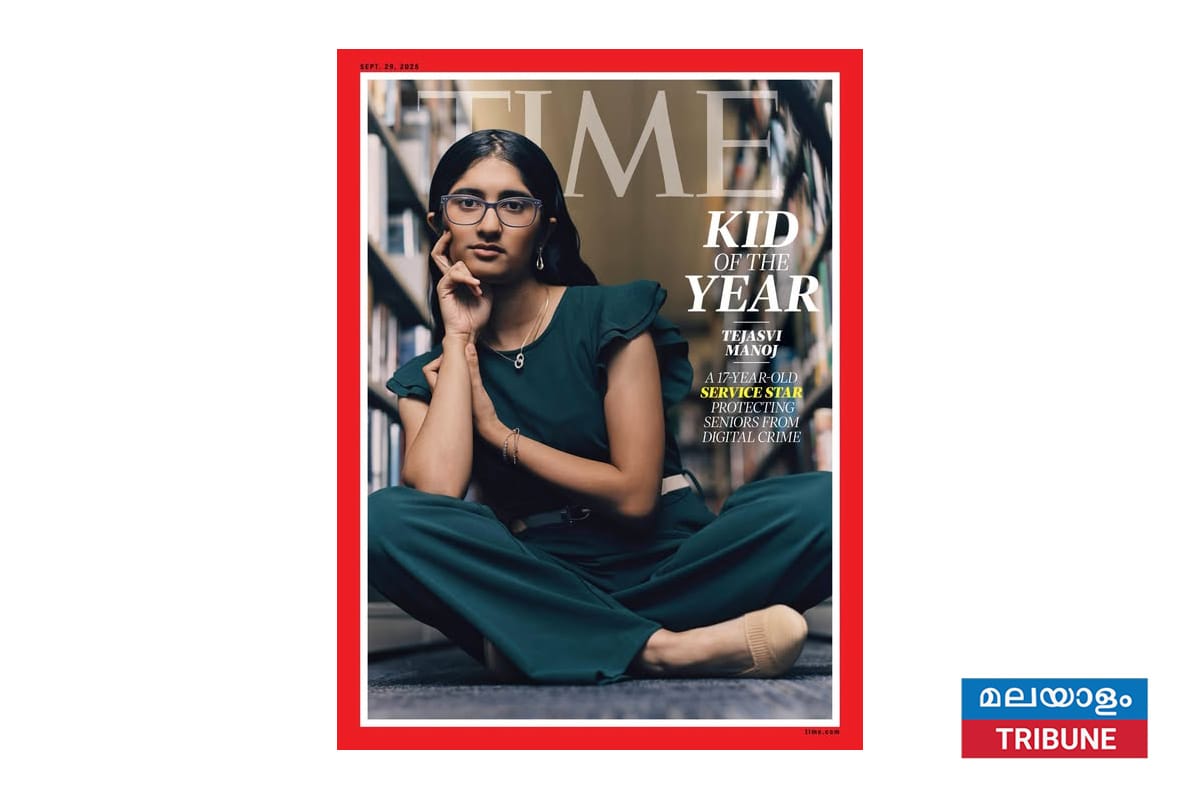 തേജസ്വി മനോജ്, "2025 ടൈം കിഡ് ഓഫ് ദി ഇയർ"