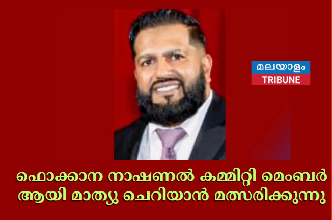 ഫൊക്കാന നാഷണൽ കമ്മിറ്റി മെംബർ  ആയി മാത്യു ചെറിയാൻ  മത്സരിക്കുന്നു