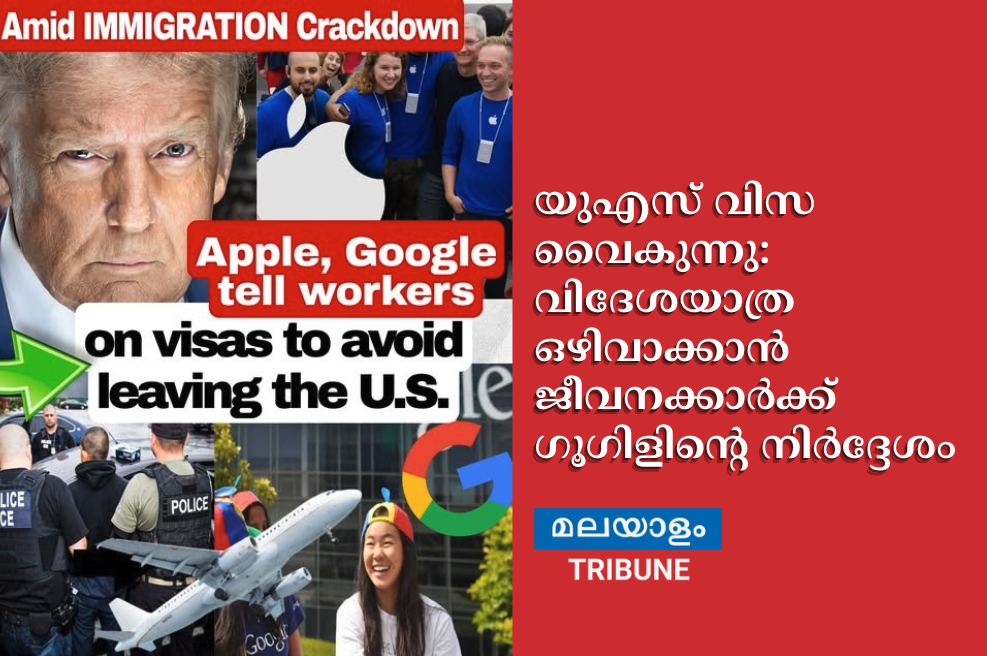 യുഎസ് വിസ വൈകുന്നു: വിദേശയാത്ര ഒഴിവാക്കാൻ ജീവനക്കാർക്ക് ഗൂഗിളിന്റെ നിർദ്ദേശം