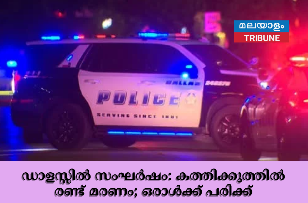 ഡാളസ്സിൽ  സംഘർഷം: കത്തിക്കുത്തിൽ രണ്ട് മരണം; ഒരാൾക്ക് പരിക്ക്